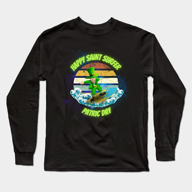 Saint Patrick's Day. Irish Proud.For SURFING LOVER. Long Sleeve T-Shirt by MariooshArt